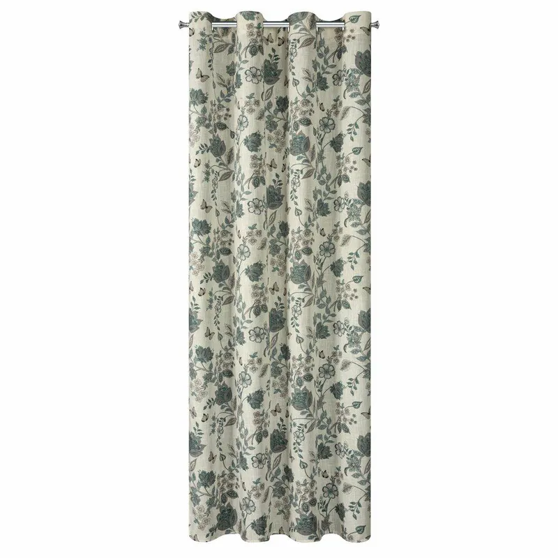 Zasłona TALI 140x250 cm Kwiaty Przelotki - Zielone