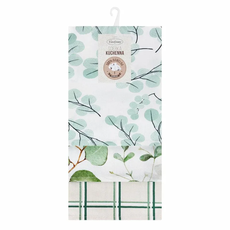 Komplet 3 Ścierek CLOVER 50x75 Wzór Rośl