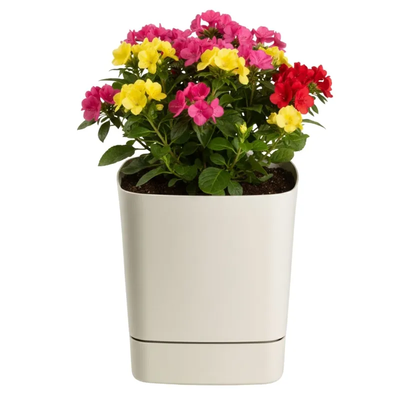 Donica Z Podstawką CUBI Recykling Beż 19x19 cm