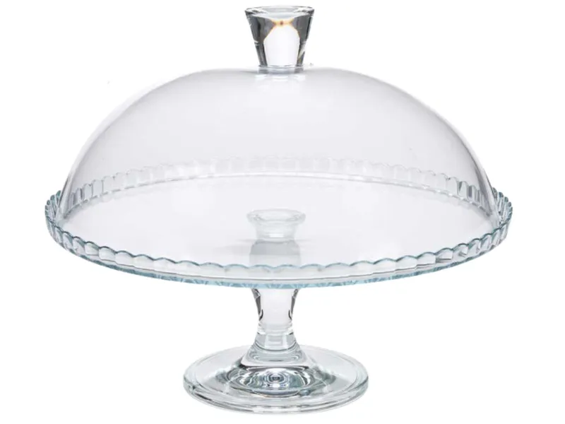 Patera Szklana Na Nóżce Z Pokrywką 32 cm