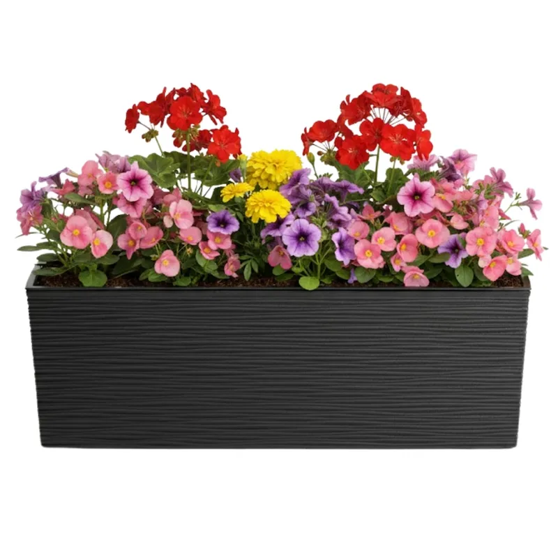 Donica Bouquet Riflo 56XH19 cm - Czarny