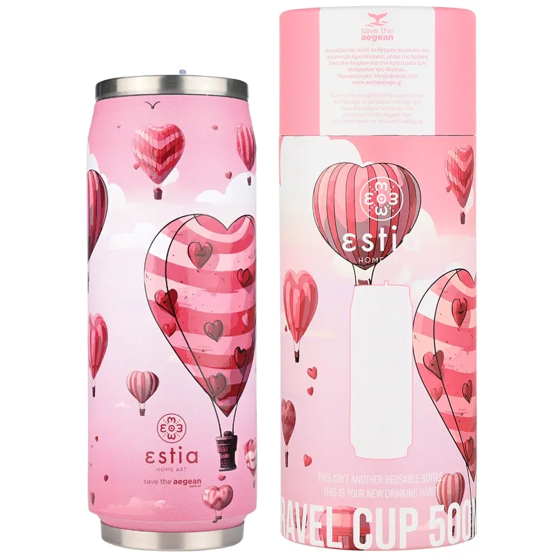 Kubek Termiczny Ze Słomką 500 ml Love Ascend