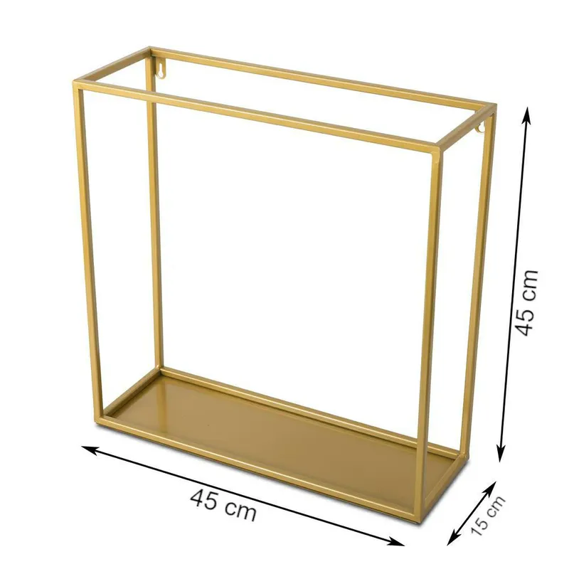 Półka Wisząca Ścienna Metal 45 cm - Złota