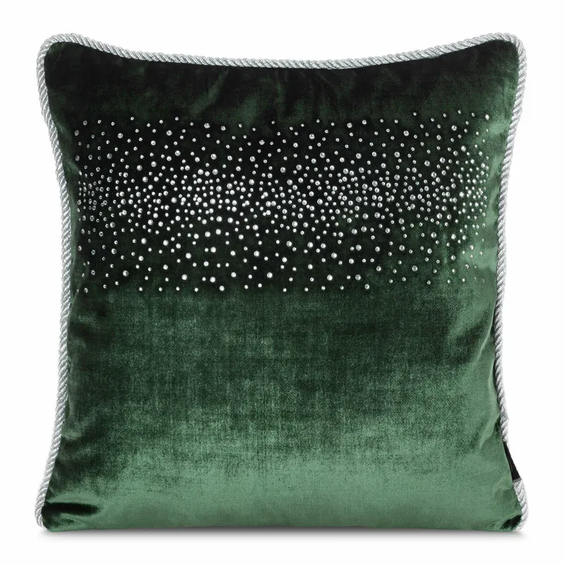 Poszewka ROYAL 45x45 Cyrkonie - Zielona