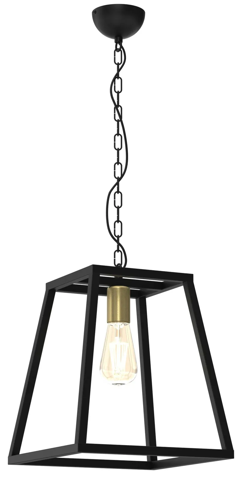 Lampa Wisząca FRAME Czarny Złoty 1XE27