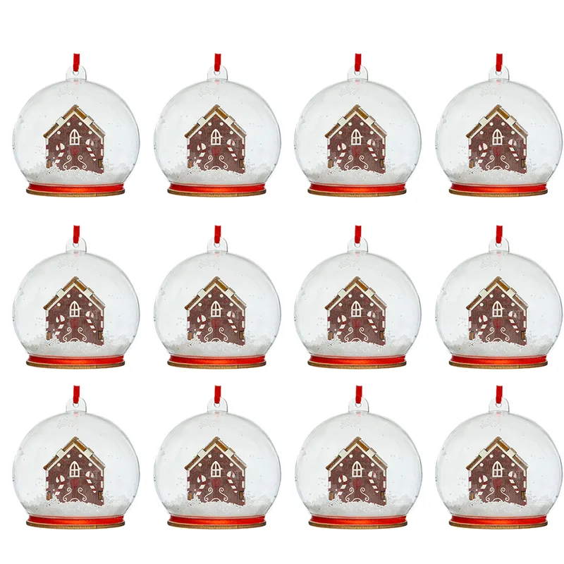 Bombki Choinkowe Domek 12szt