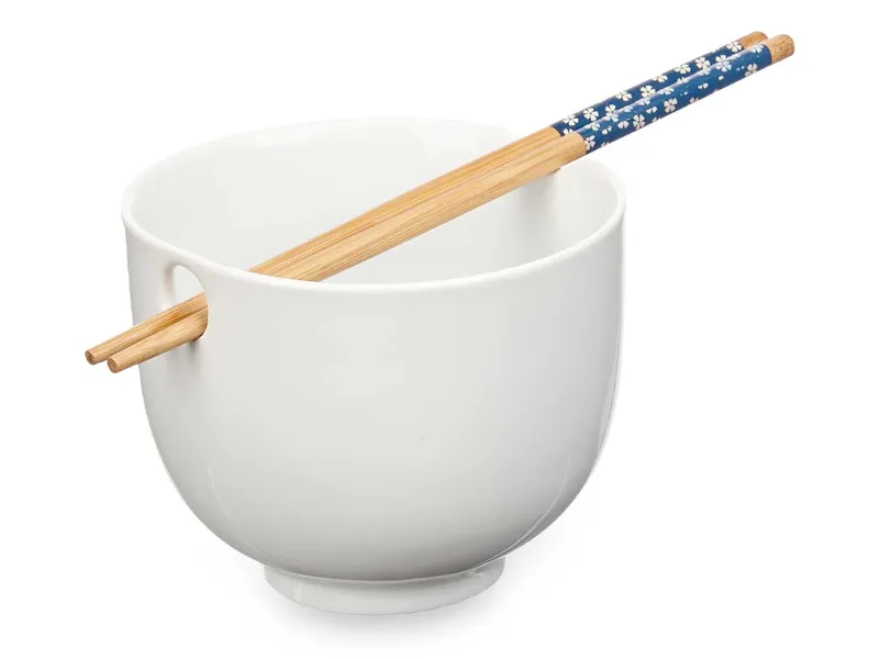 Miska Ramen Z Pałeczkami - Biała