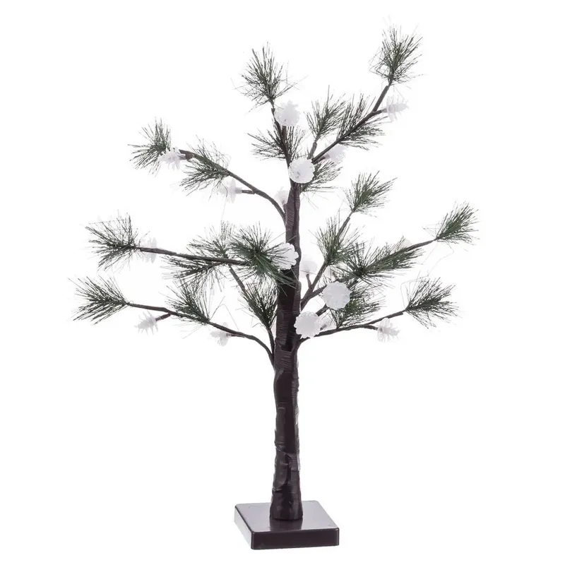 Drzewko Świąteczne 24 Kule Świecące 60 cm