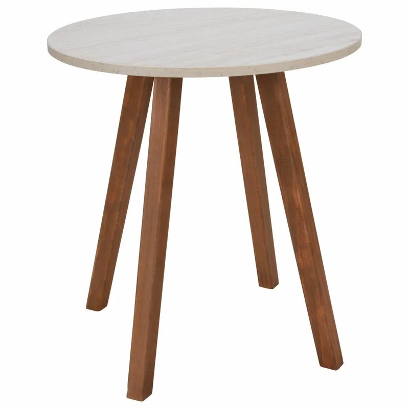 Stolik Z Blatem W Imitacji Marmuru 40x43 cm - Kawowy