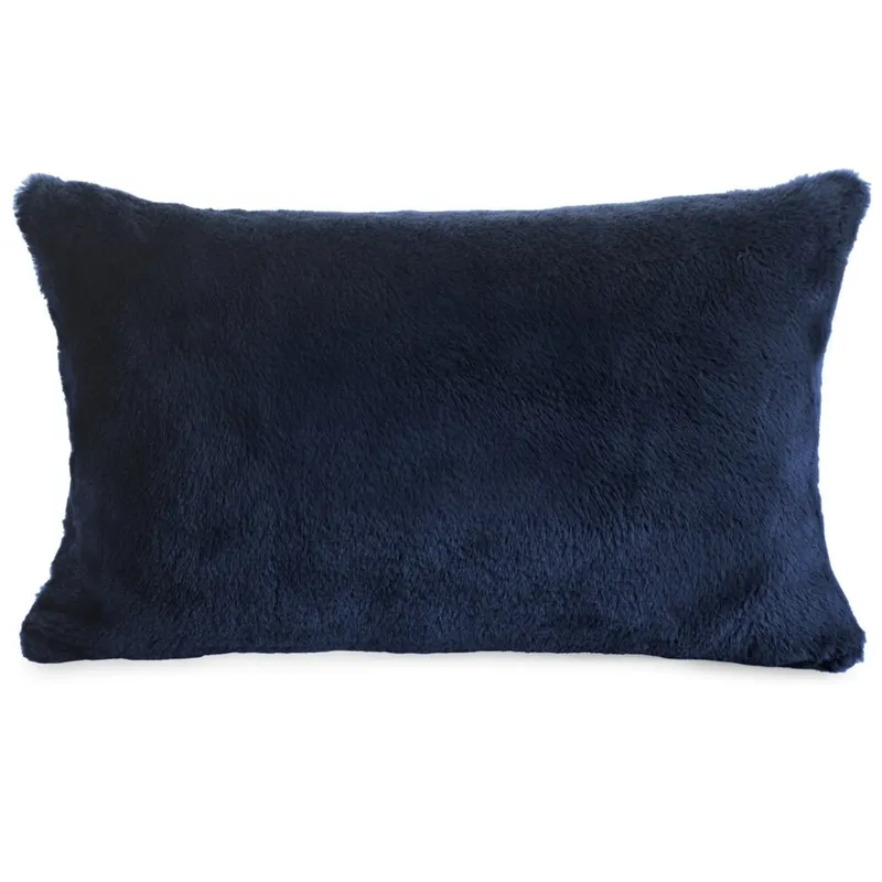 Poszewka Futrzana NINA 30x50 cm - Granatowa