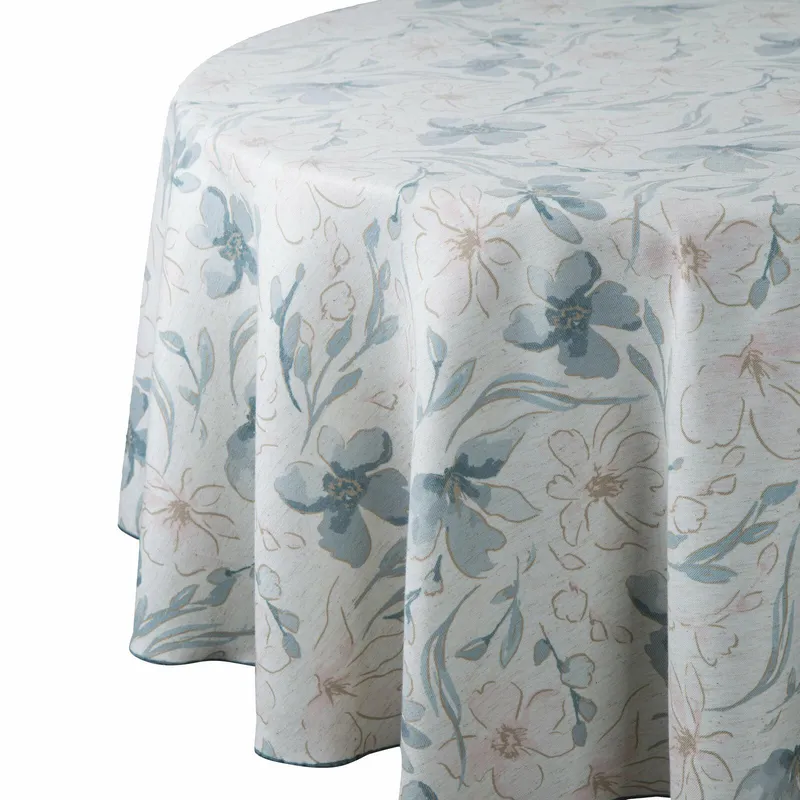 Obrus INES 10 150 cm Naturalny Kwiaty