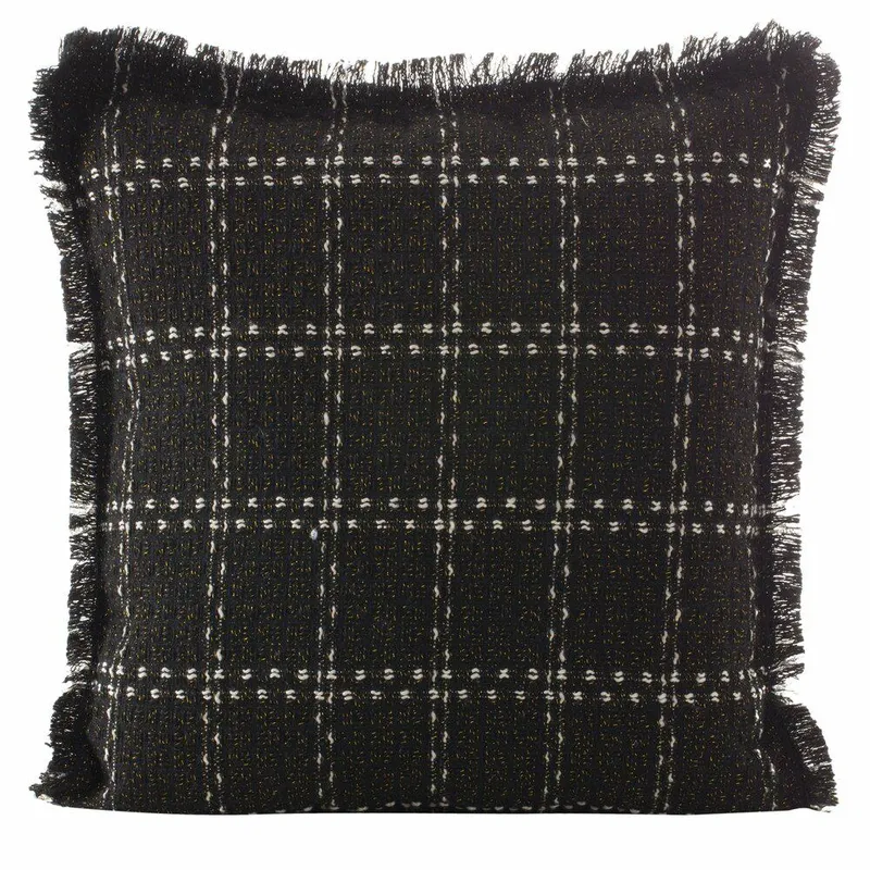 Poszewka DARA 45x45 cm Kratka - Czarna
