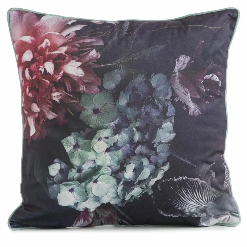 Poszewka VELVET/131 45x45 Ciemne Kwiaty
