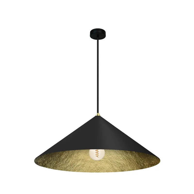 Lampa Wisząca FUJI Czarny Złoty Kompozyt