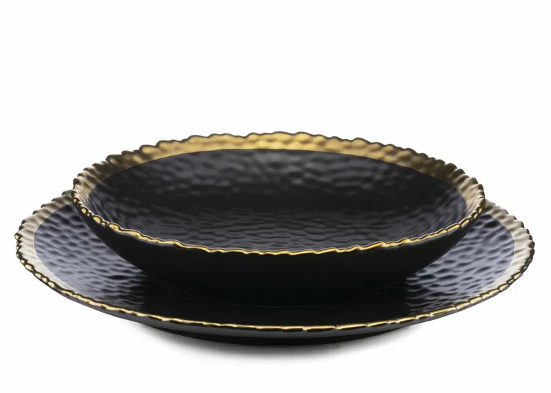 Komplet 2 Talerzy Kati Black Gold