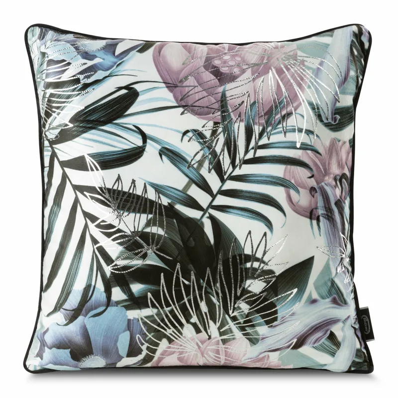 Poszewka MALIBU 45cm X45CM Biało Srebrna