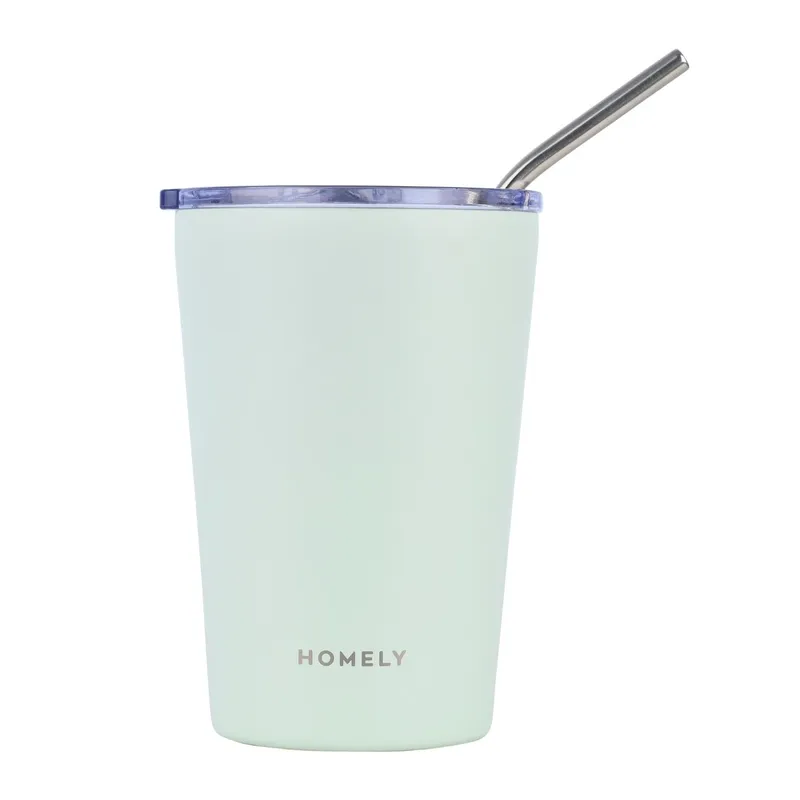 Kubek Termiczny Ze Słomką 400 ml Seafoam
