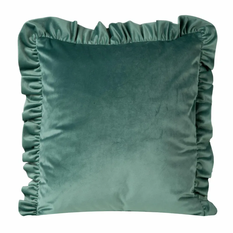 Poszewka VELVET 45x45 Falbana C.mięta