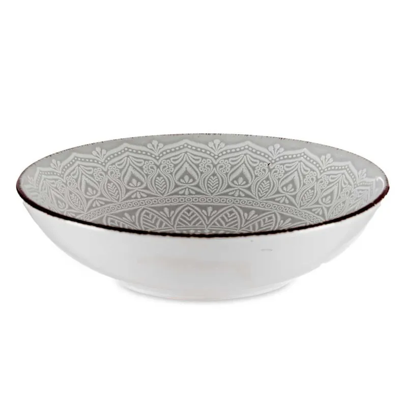 Talerz Głęboki 20 cm MANDALA - Szary