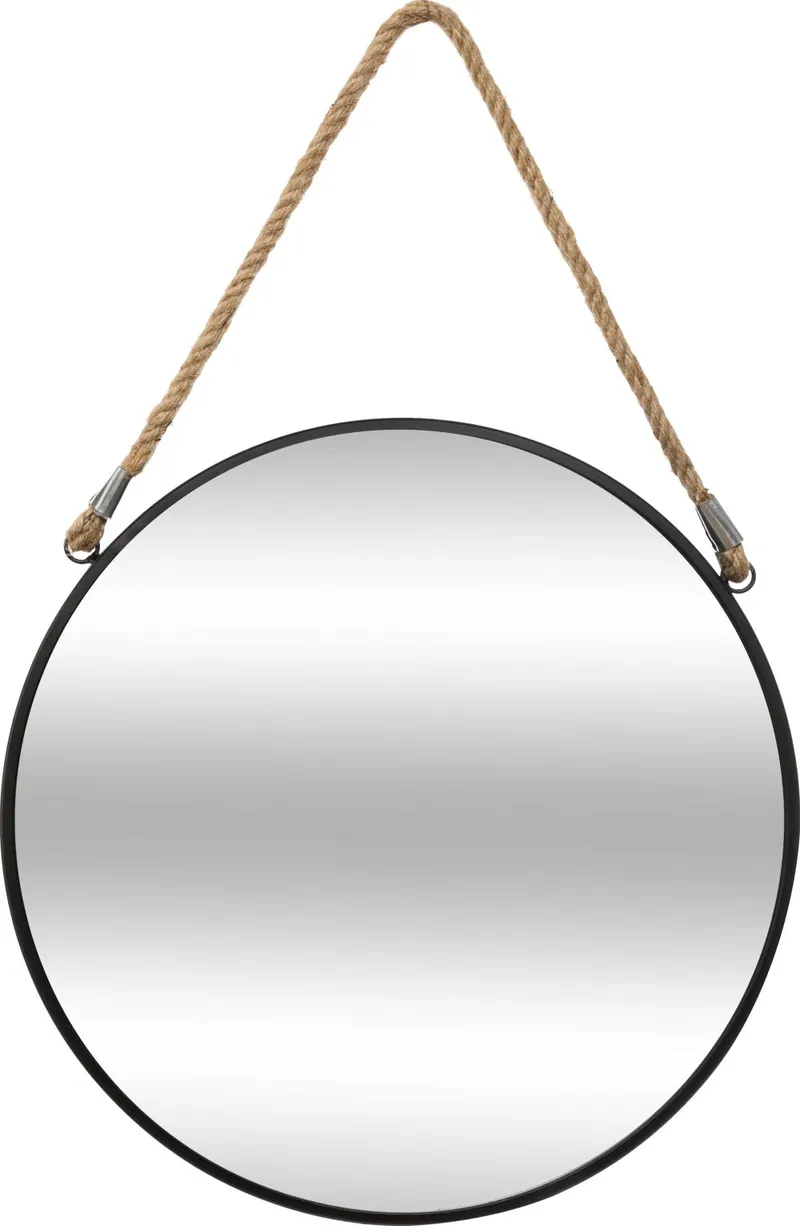 Okrągłe Lustro Ścienne Na Sznurze 55 cm