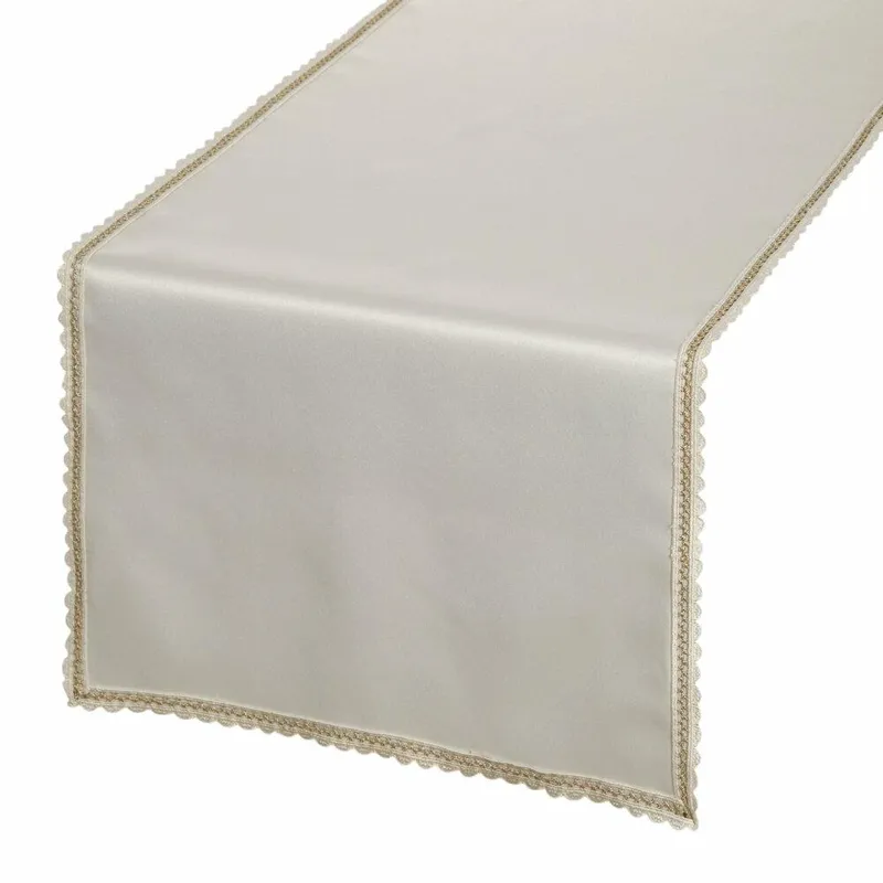 Bieżnik LACE 40x180 cm Haftowane - Kremowy