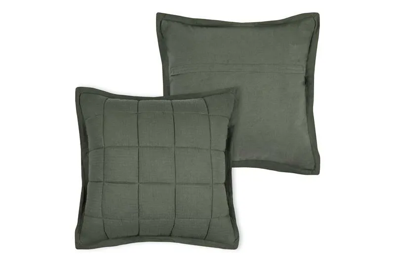 Poduszka ELLIE 45x45 Khaki Pikowana