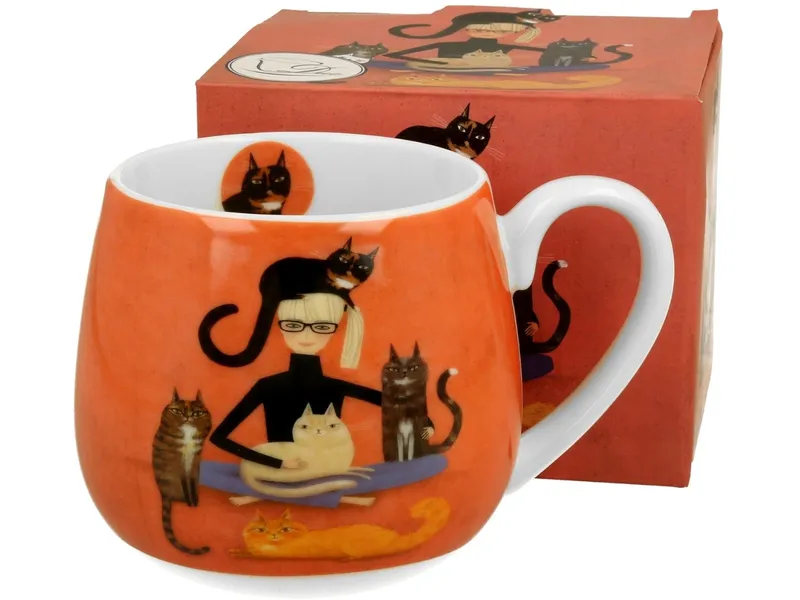 Porcelanowy Kubek Baryłka Koci Świat Cindy I Koty 430 ml
