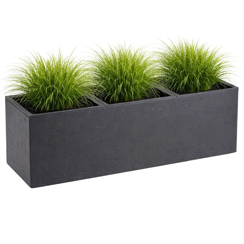 Donica Betonique Na Kółkach ECO Antracyt 90X30XH30 cm