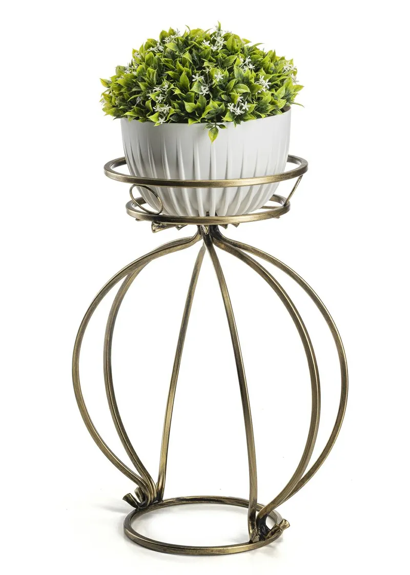 Metalowy Kwietnik Virella 38x54 cm - Złoty