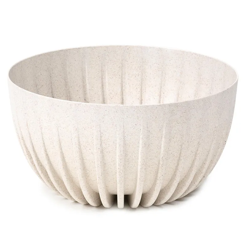 Donica Stripped ECO Wood 30XH16 cm - Biała