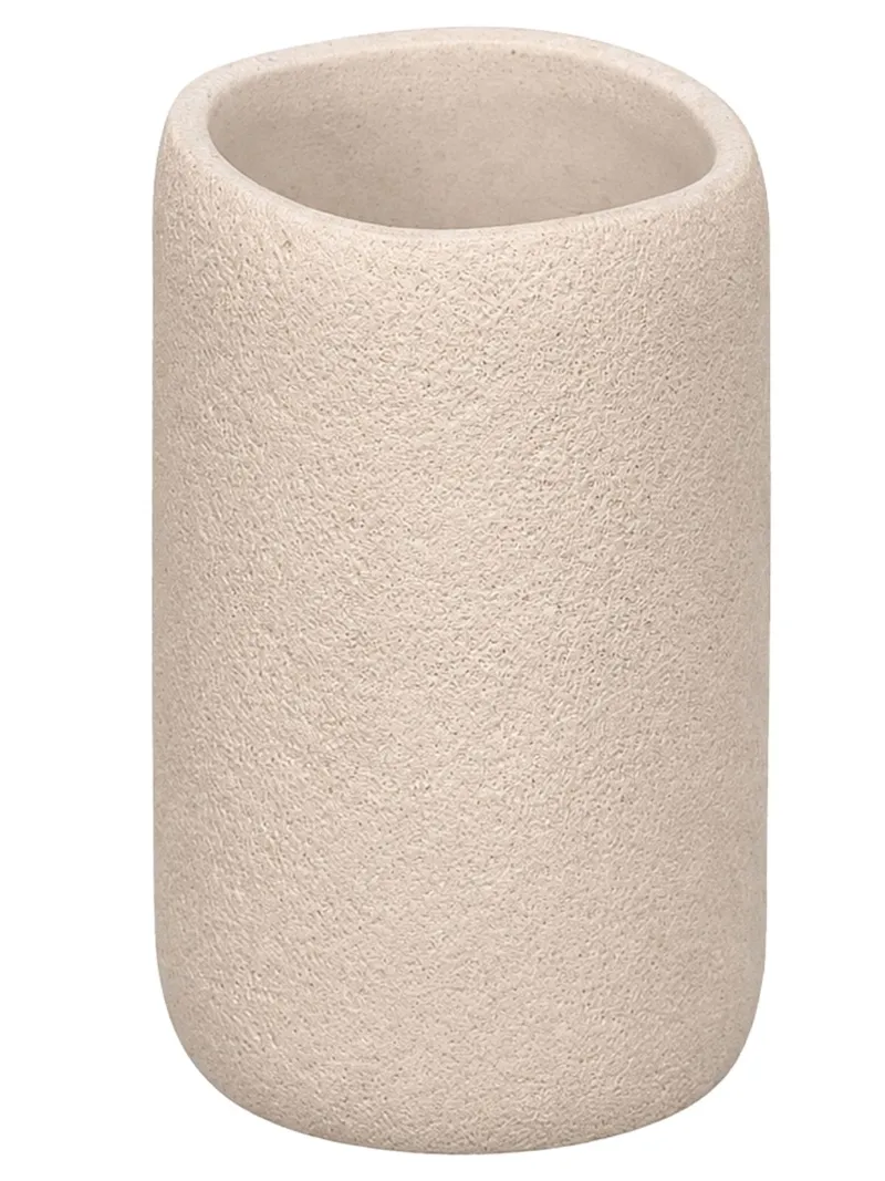 Kubek Łazienkowy Polyresin Beżowo - Szary