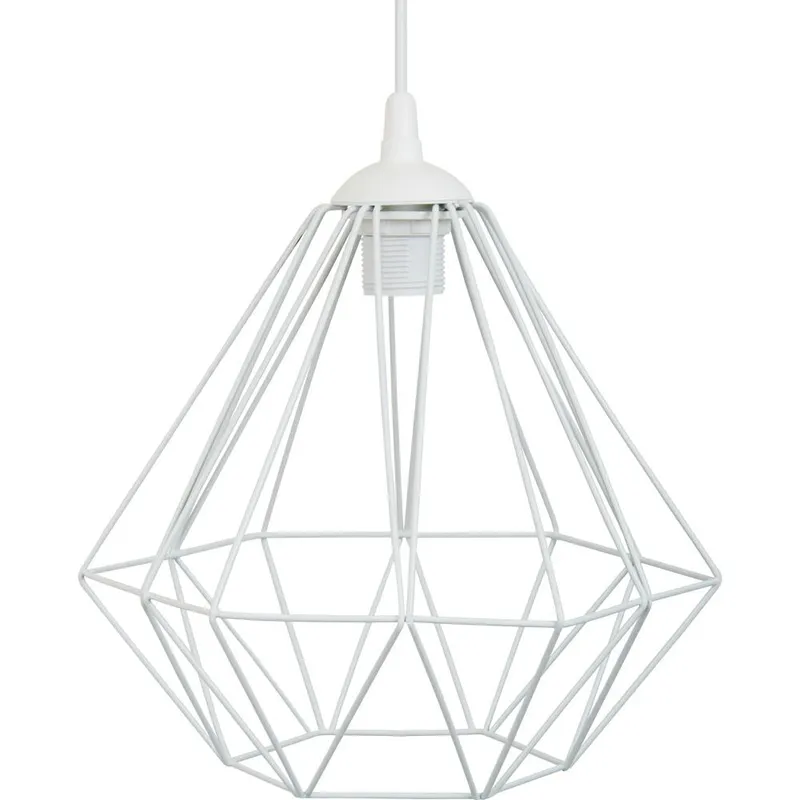 Lampa Geometryczna Diamond 25 cm - Biała