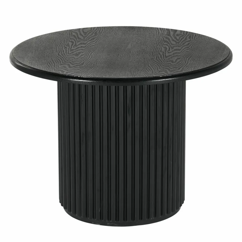 Okrągły Stolik Kawowy ROMA 60cm Czarny