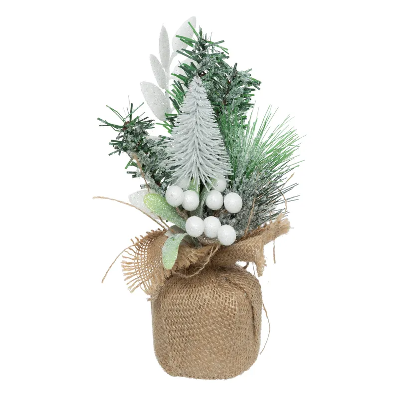 Świąteczne Drzewko Dekoracyjne 24cm - Białe