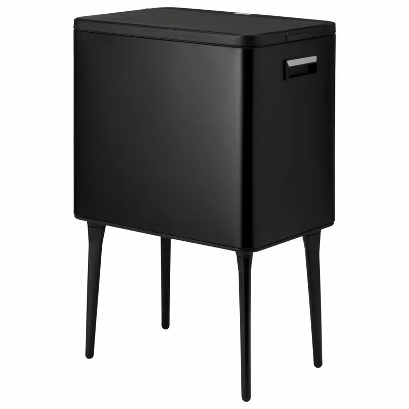 Kosz Na Śmieci Touch Bin W Stylu Retro 35l - Czarny