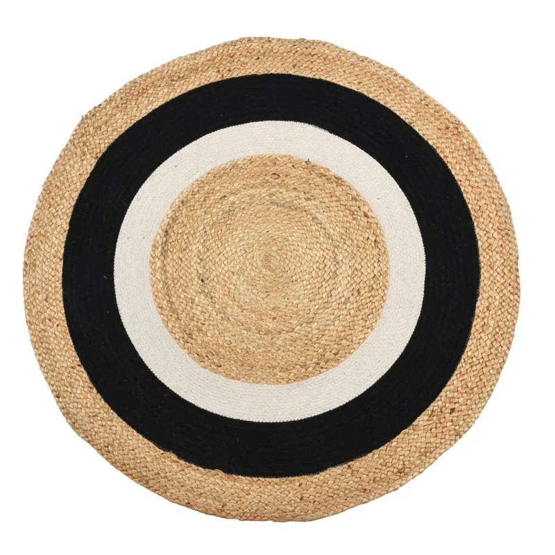 Okrągły Dywan Jutowy Boho 90 cm