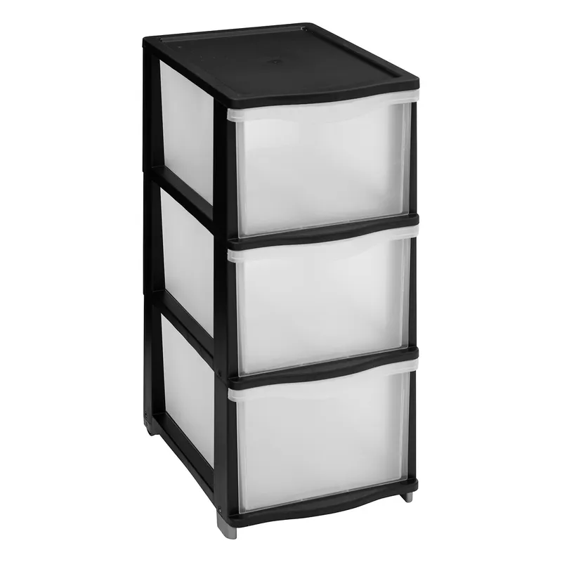 Organizer Z 3 Szufladami 60 cm - Czarny