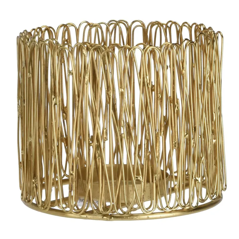 Designerski Lampion 10x13 cm - Złoty