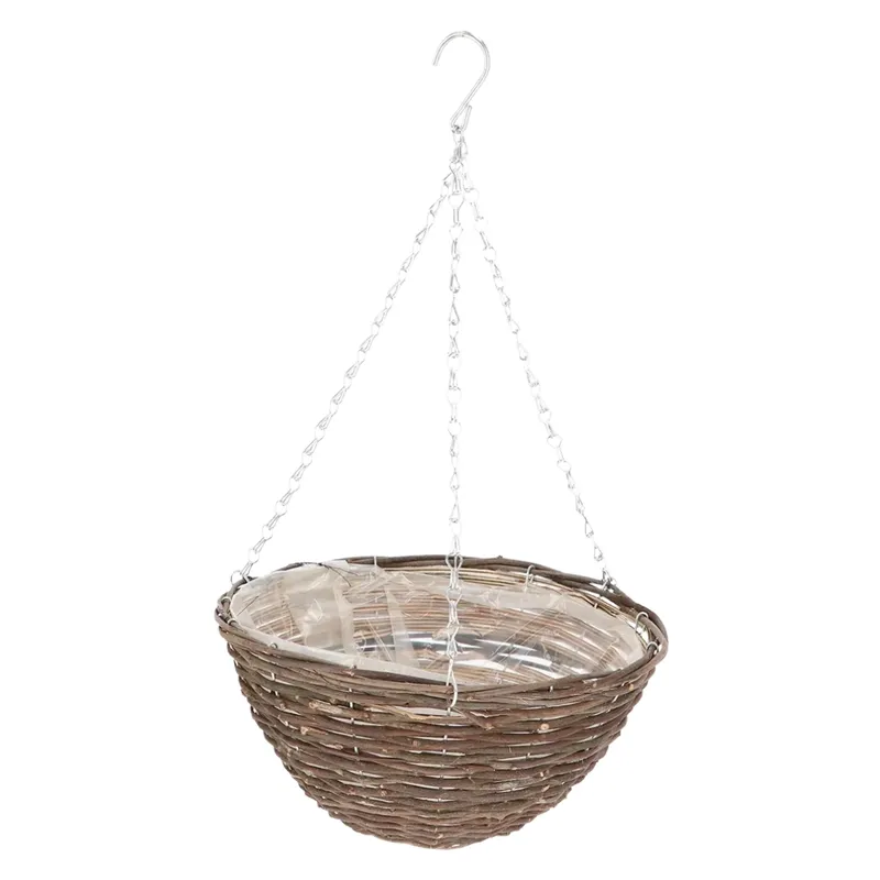 Wiszący Kosz Na Kwiaty Z Wikliny 35 cm
