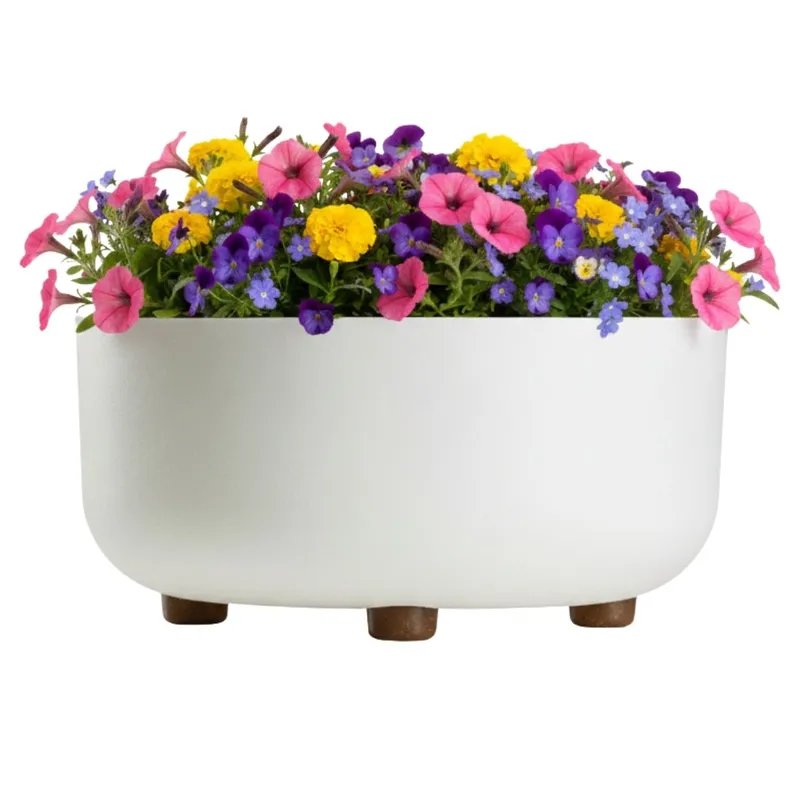 Misa TERRA Na Nóżkach Recykling H14,4X29,7 cm - Kremowa