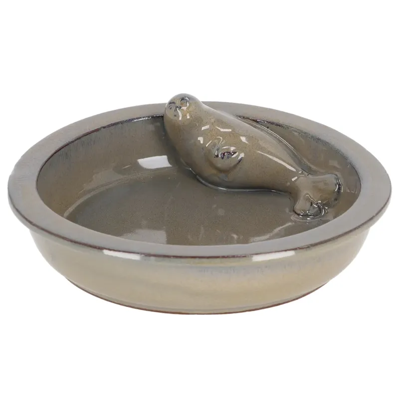 Poidełko Dla Ptaków Ceramiczne Z Foką
