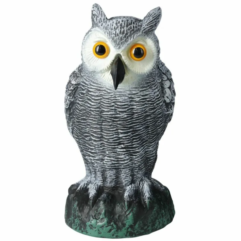 Dekoracyjna Sowa Ogrodowa 25 cm - Szara