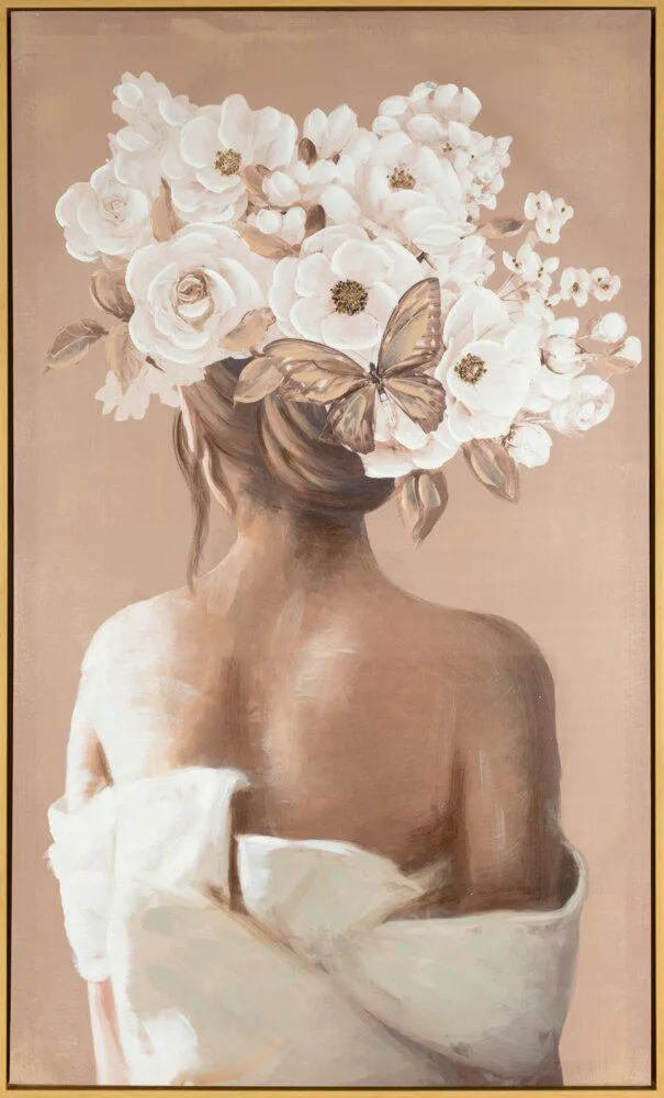 Obraz 522A 60x100 cm Kobieta Z Kwiatami