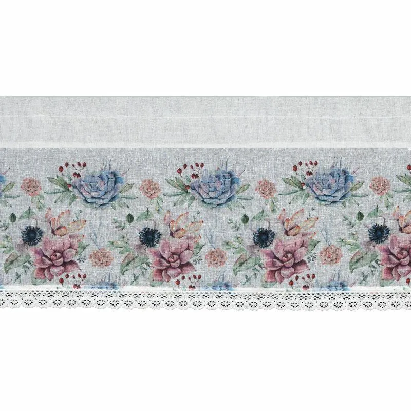 Firana Zazdrostka DORA 30x150 Kwiaty