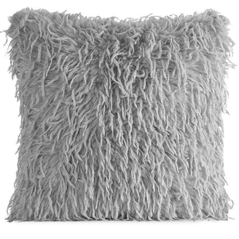 Futrzana Poszewka ADORE 45x45 Srebro