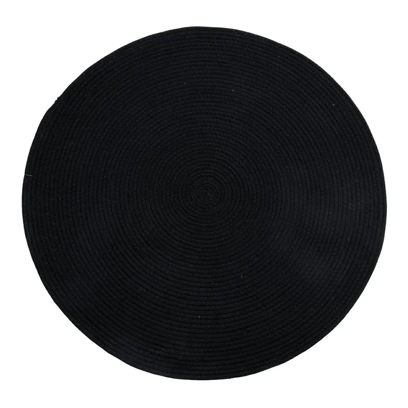 Dywan Pleciony Ze Sznurka 80 cm - Czarny