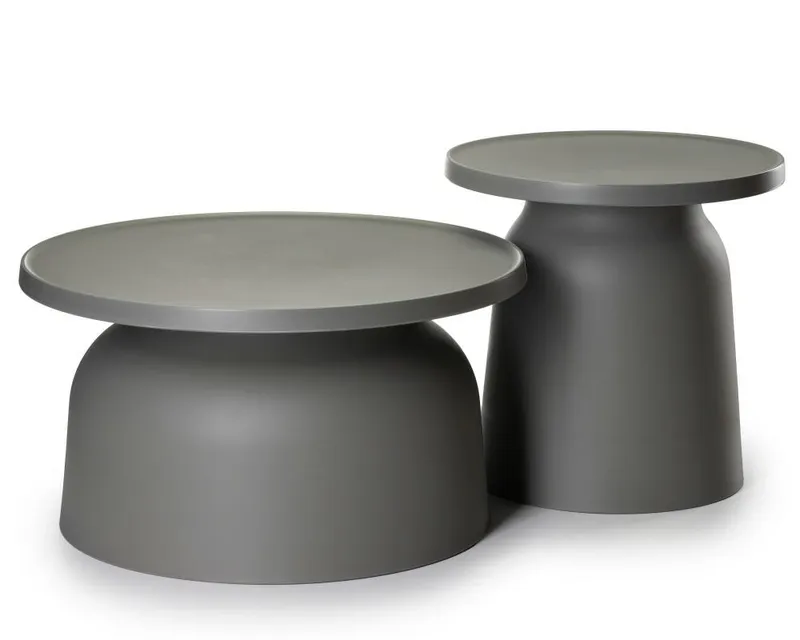 Dwa Minimalistyczne Stoliki OTTO - Szare