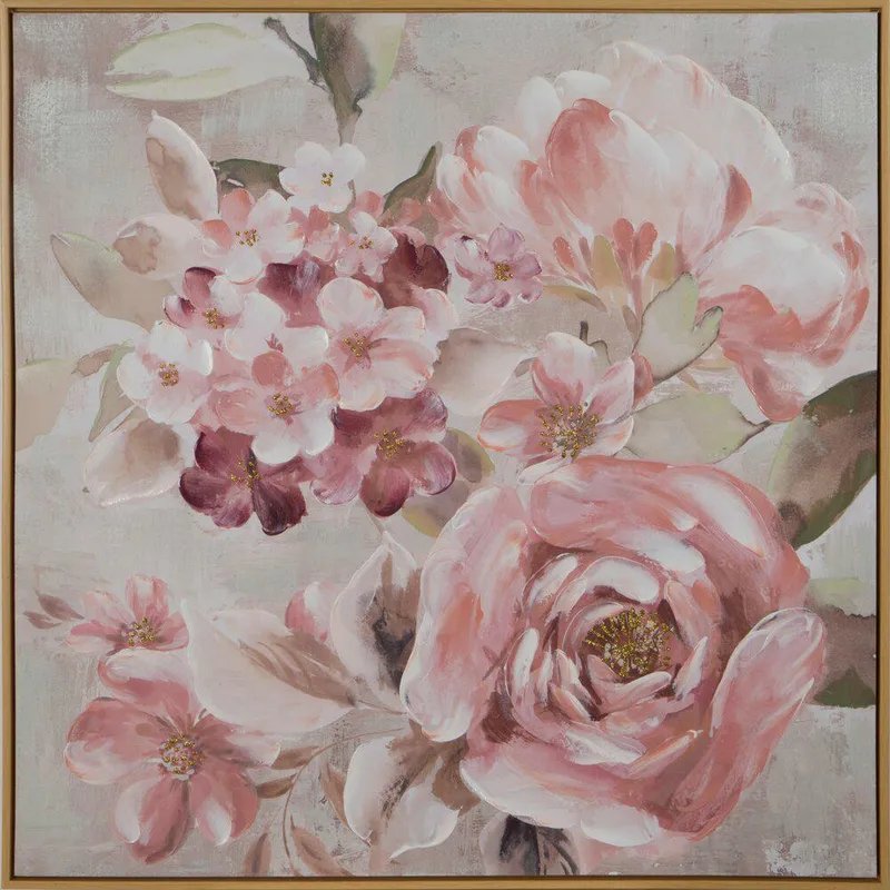 Obraz 611/B 80x80 cm Kwiaty - Różowe