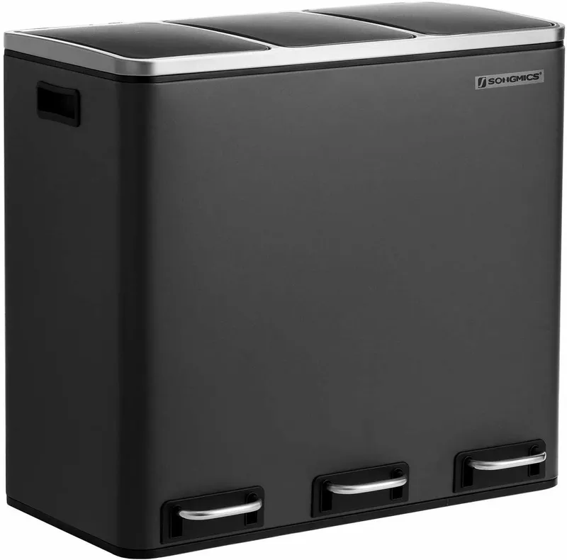 Kosz Na Śmieci 3 Komory X 18 l - Czarny