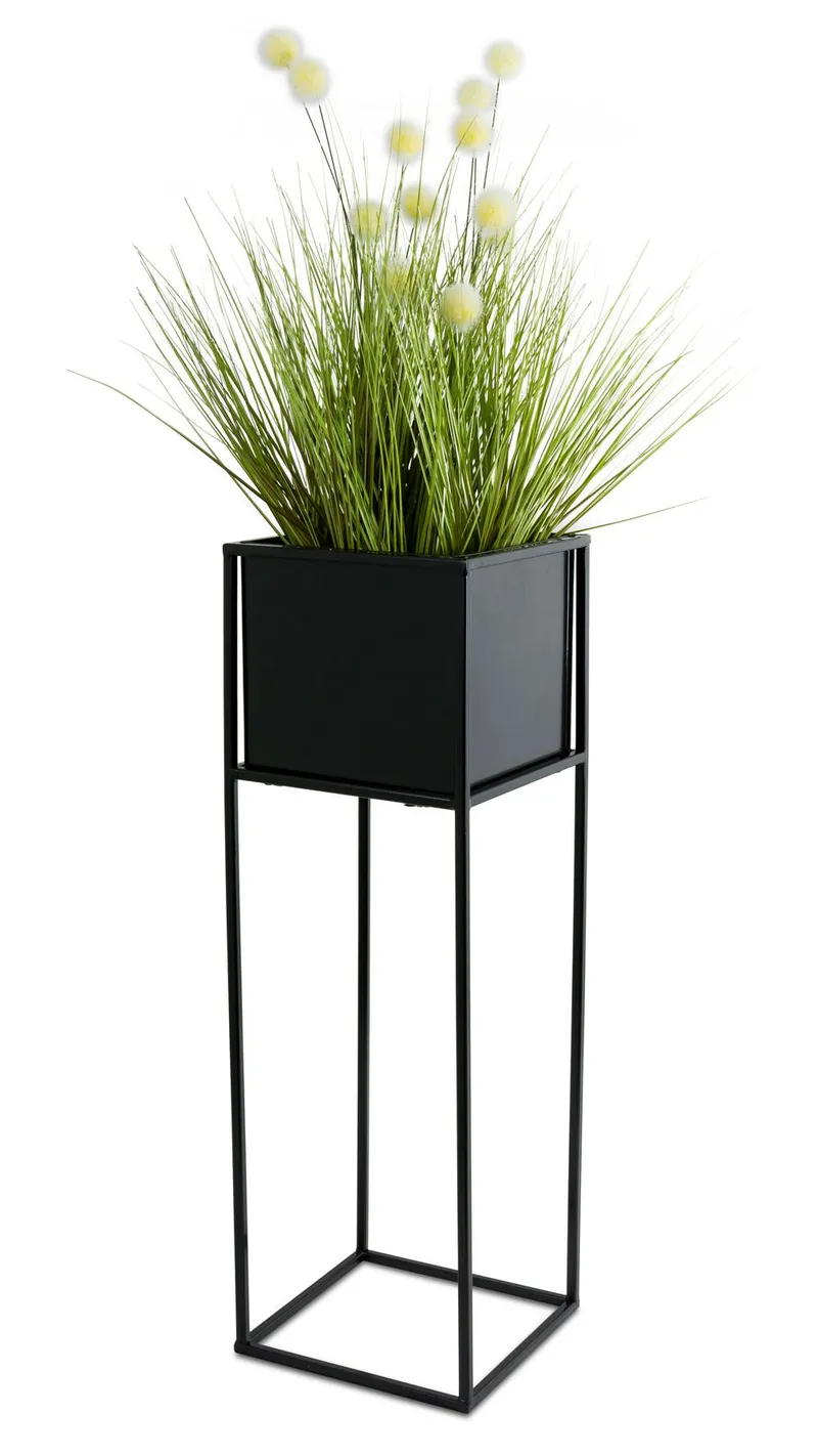 Nowoczesny Kwietnik Stojak 70 cm - Czarny